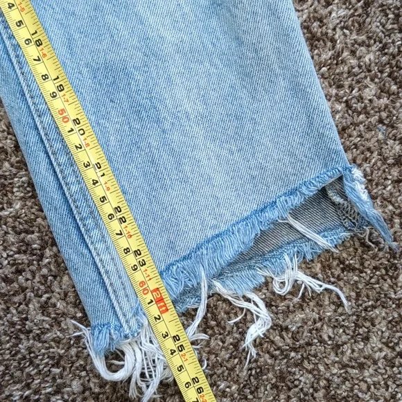 Agolde Riley High Rise Straight Cropped Denim Button-Fly Jeans Size 26 - Picture 8 of 13